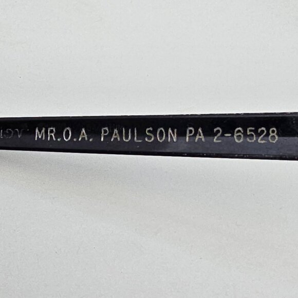 Shuron 1/10 12K G.F. Black White Gold Horn Rimmed Aluminum Eyeglasses Frame 44mm - Picture 11 of 16